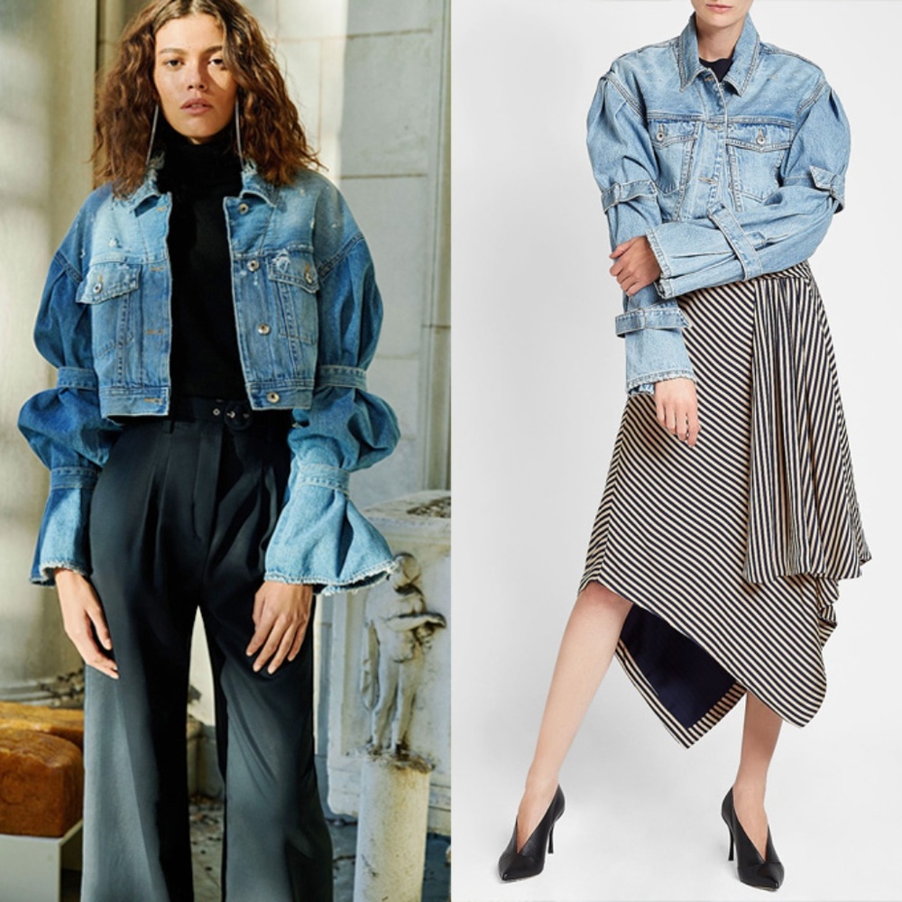 Jonathan Simkhai Classic Denim Tie Sleeve